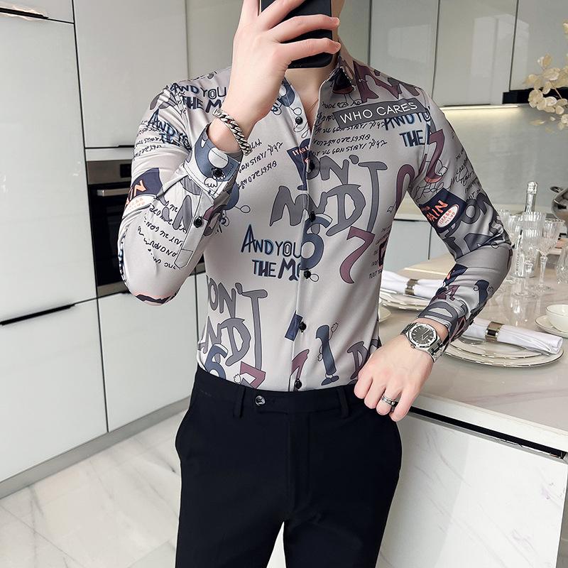 Высококачественная новая рубашка без глажки, рубашка с цифровой печатью, мужская рубашка с длинными рукавами с персонализированным принтом