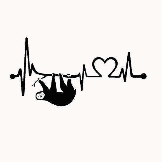 Забавный ленивец сердцебиение автомобиль грузовик светоотражающие наклейки украшения