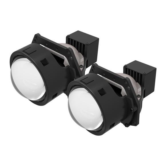 Three SANVI 3-inch Universal Bi-Beam LED Fog Lights: 35W White and Yellow Matrix Headlights