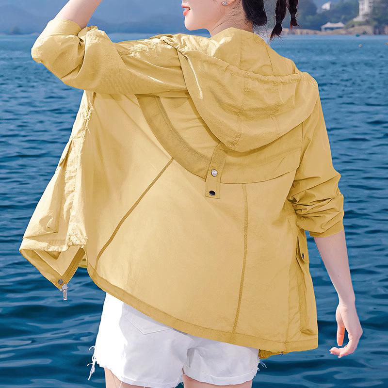 Summer Women's Jacket Thin Coat Casual Windbreaker Sun Protection Jackets Basic Zipper Coat Tops Female