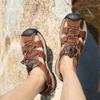 Nieuwe Lederen Mannen Schoenen Zomer Nieuwe Grote Omvang Sandalen Mannen Sandalen Fashion Sandalen Slippers Big Size 38-47