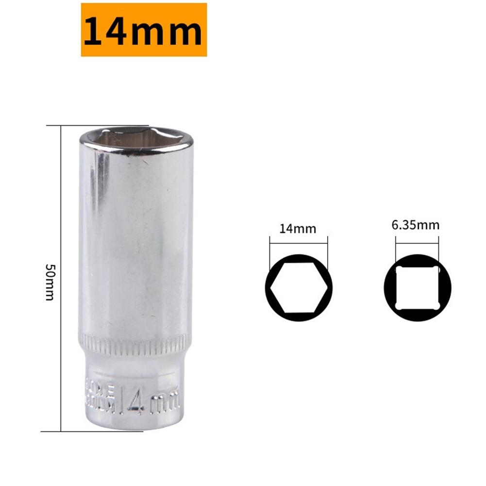 Longer Lifetime Socket Wrench Silver 1pc 4-14mm Brand New