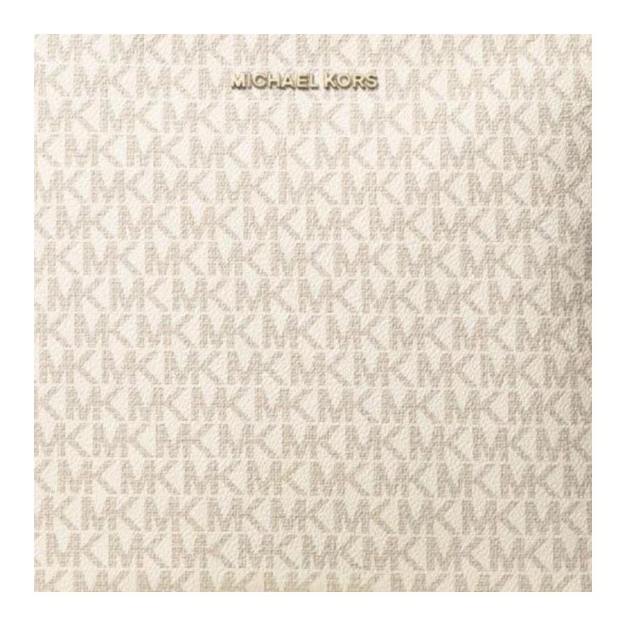 Michael Kors MK Jet Set Минималистичная Монограмма Дорожная Мода ПВХ Сумка-Почтальон Женские сумки Ванильно-Белый 30H6GTVM3V-VANILLA