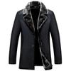 New Winter Clothes PU Leather and Fur Men's Winter Lapel Thickening Coat Wholesale Men's Business Leather Coat