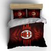 AC Milan logo, stripes. Bedding sets Duvet cover sets Duvet covers Pillowcases(1*Duvet Cover 2*Pillowcases without duvet insert)
