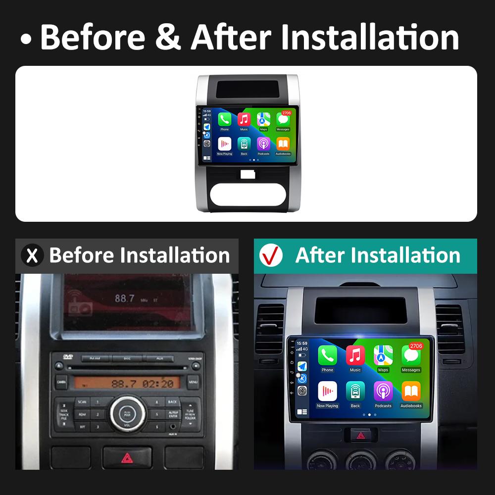 Для Nissan x trail t31 2007 2008 2009 2010 - 2013 Android Смарт-система Bluetooth GPS Навигация Автомагнитола QLED IPS Экран WIFI