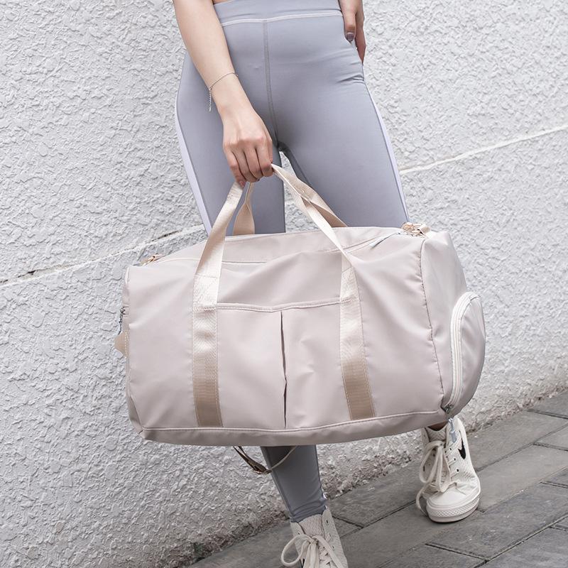 Fitness Bag Dry Wet Separation Training Sports Bag Lulu Same Style Hand Luggage Bag Short Travel Bag Swimming Bag