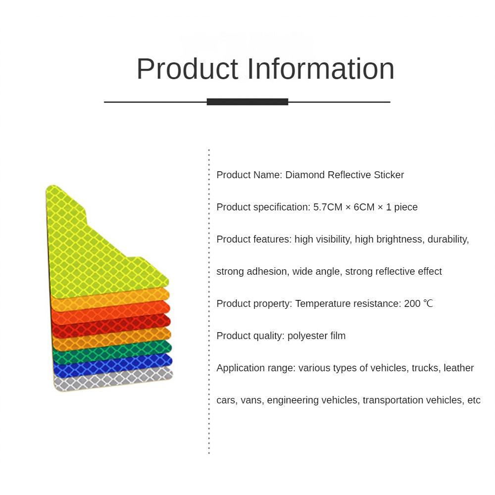 Светоотражающая наклейка на угол двери автомобиля, водонепроницаемая, защищающая от царапин и столкновений, предупреждающие наклейки, наклейки для защиты двери автомобиля
