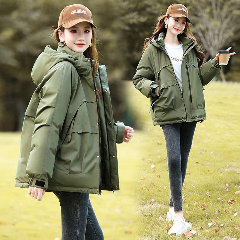 Couple cotton jacket tooling Parker cotton clothes winter new short fashion hooded cotton jacket