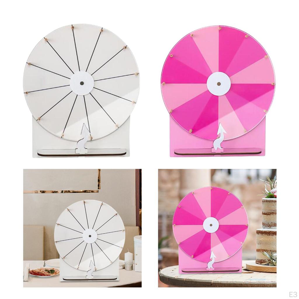 Настольная призовая рулетка «Колесо фортуны» с основанием, стираемый акрил, многоразовая, портативная для класса