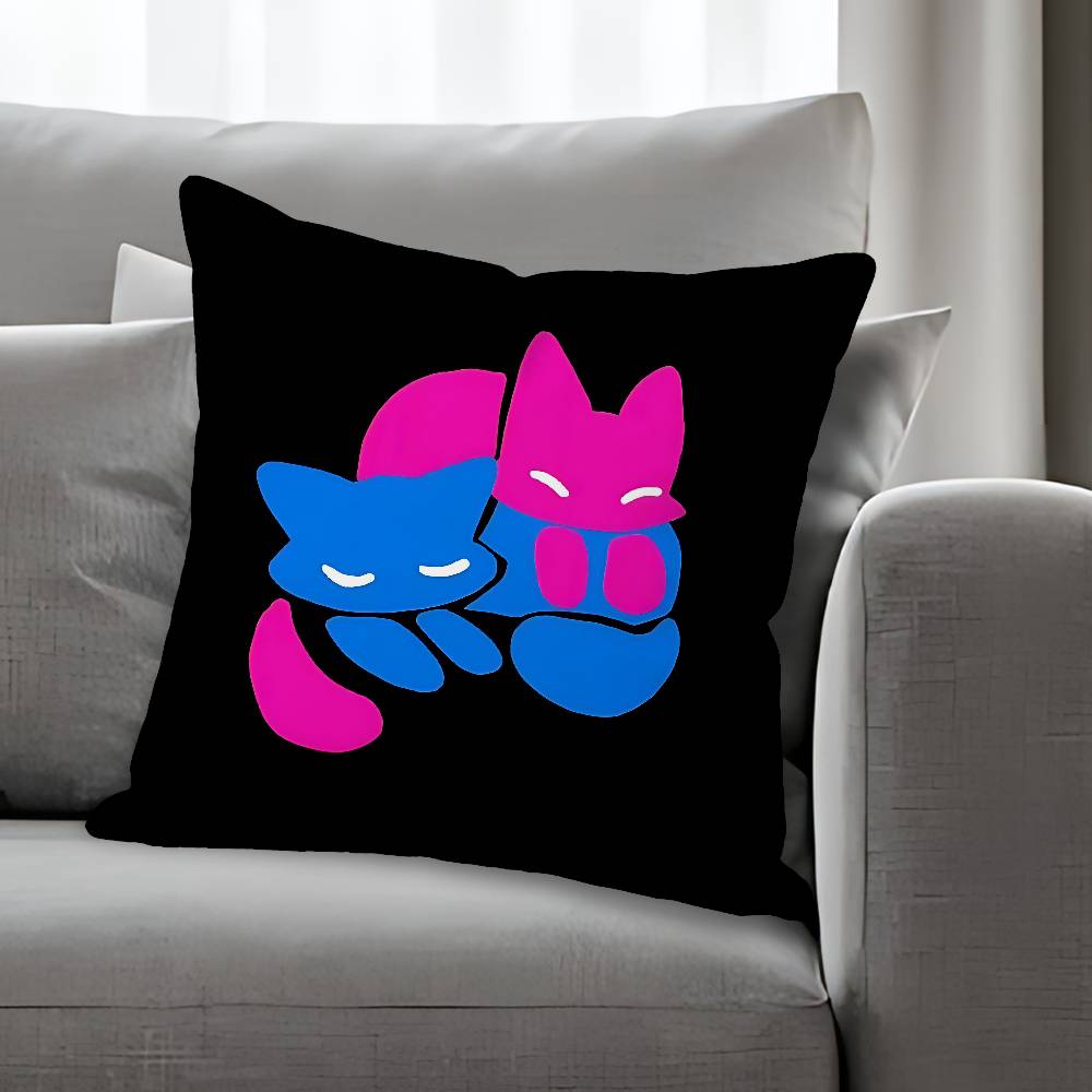 TTv Girl Who Really Cares Anime Celebrity Merchandise AllMatch Printed Pillow Case Sofa Car Office Room Decoration Protector