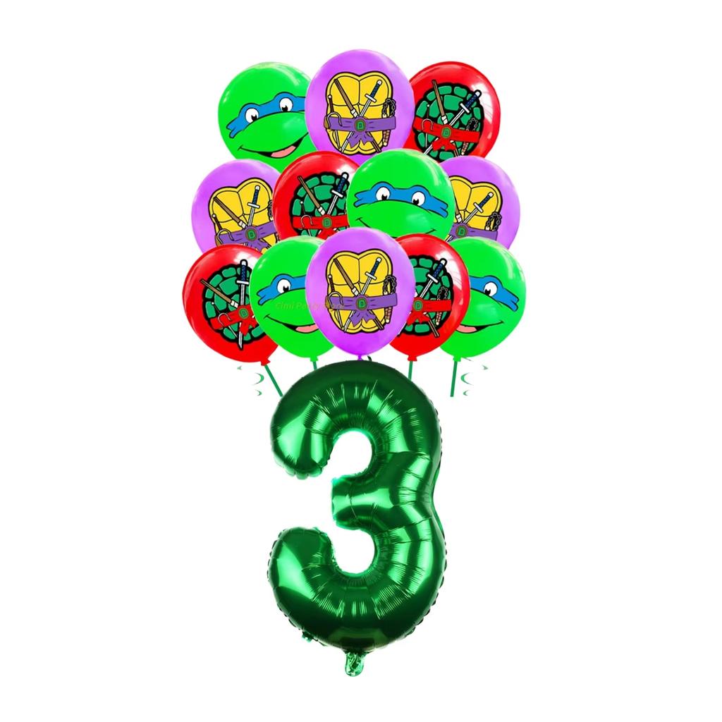 Cartoon Turtles Birthday Party Decoration Favors Cups Plates Stickers Bunting Flag Balloons For Kids Favors Baby Shower Supplies