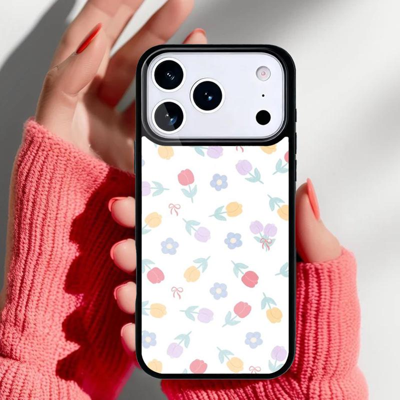 Цветочный чехол для телефона с тюльпанами, весенний, для iPhone 17 Air 16e 15 14 13 Pro Max, задняя крышка для 12 11 Pro, Coque