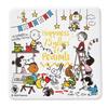 Peanuts" 75th Anniversary Snoopy Absorbent Ceramic Coaster (Cork Backing) 10cm Character Goods Tableware Celebration 626509
