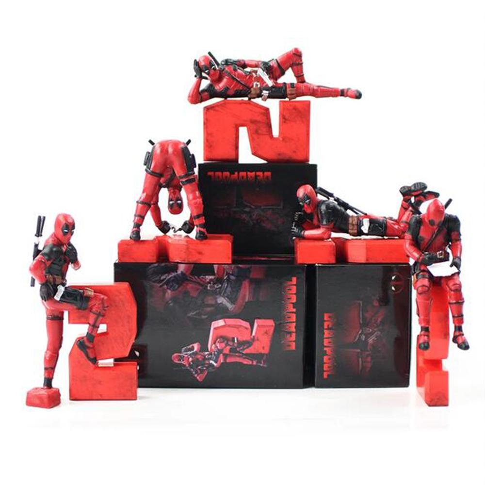 Классические аниме-фигурки Дэдпула, модель для декора дома, автомобиля, стола и компьютера