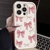 Чехол для телефона с полноэкранным розовым галстуком-бабочкой для iPhone 15 Pro Max 11 12 13 16 14 Plus, силиконовый противоударный чехол, защитный корпус для камеры