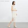 Qianwen Lace Mesh Hollow Dress - 2025 Autumn Collection