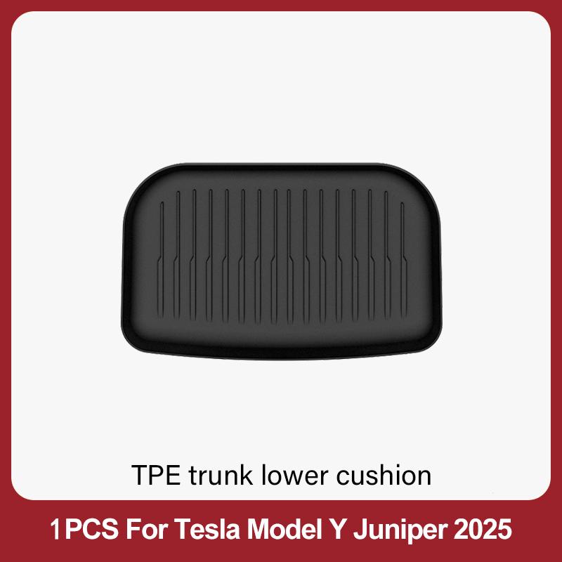 For Tesla New Model Y 2025 Juniper 2025 Front Rear Trunk Frunk Trunk Mat TPE Carpet Waterproof Weather-resistant Pads Layer Mats