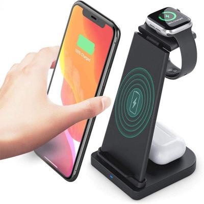 Беспроводное зарядное устройство 3 в 1, быстрая зарядка Qi 15 Вт для iPhone 12 11 XS XR X 8 iWatch 6 5 4 3 2 Airpods