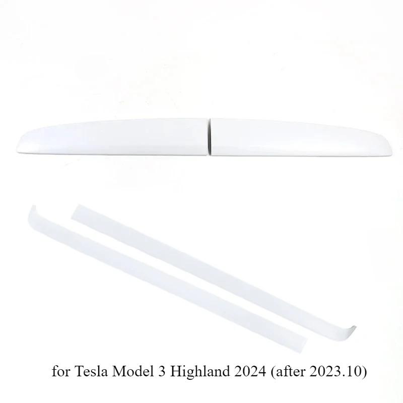Панель приборной панели для Tesla Model 3 Highland Декоративная накладка на воздуховоды Белый интерьер Наклейка Отделка Карбон Автомобильные модификации