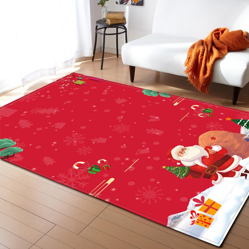 Christmas Living Room Carpet Bedroom Dining Room Floor Mat Doormat Pattern Can Be