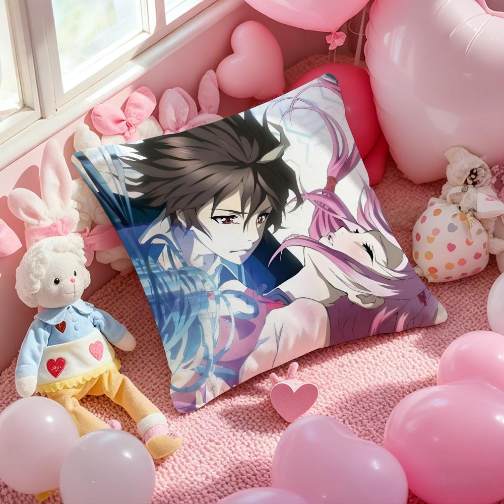 Чехол на подушку с принтом из аниме Guilty Crown, наволочка для подушки в гостиную, на диван, чехол на подушку для спальни, декор