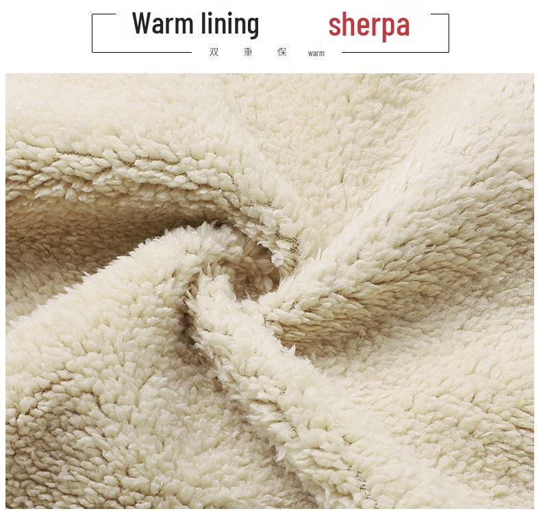 Мужская куртка с капюшоном из европейской ягнячьей шерсти 2024: Осенне-зимний толстый повседневный кардиган