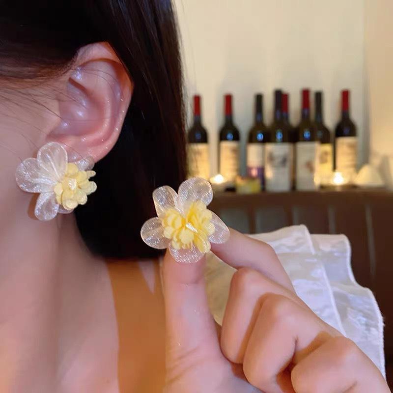 Серьги-подвески с полыми цветами и бахромой из серебряной иглы, модные, с индивидуальностью, в стиле холодного ветра, длинные, с темпераментом, передовые