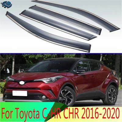Для Toyota C-HR CHR 2016 2017 2018 пластиковый внешний козырек вентиляционные шторы оконный солнцезащитный дефлектор от дождя 4 шт.