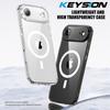 KEYSION Противоударный прозрачный чехол для MagSafe для iPhone 17 Air HD Прозрачный ТПУ+ПК Магнитная беспроводная зарядка Задняя крышка для телефона