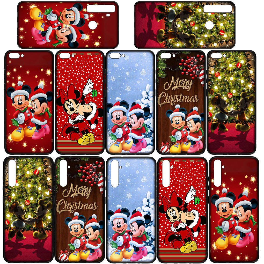Phone Case for Samsung Galaxy S25 S23 S22 S24 Ultra FE A05 A06 A15 A16 A36 A37 A35 A54 A55 A56 A57 A25 A26 A53 A17 Merry Christmas Mickey Minnie Cover