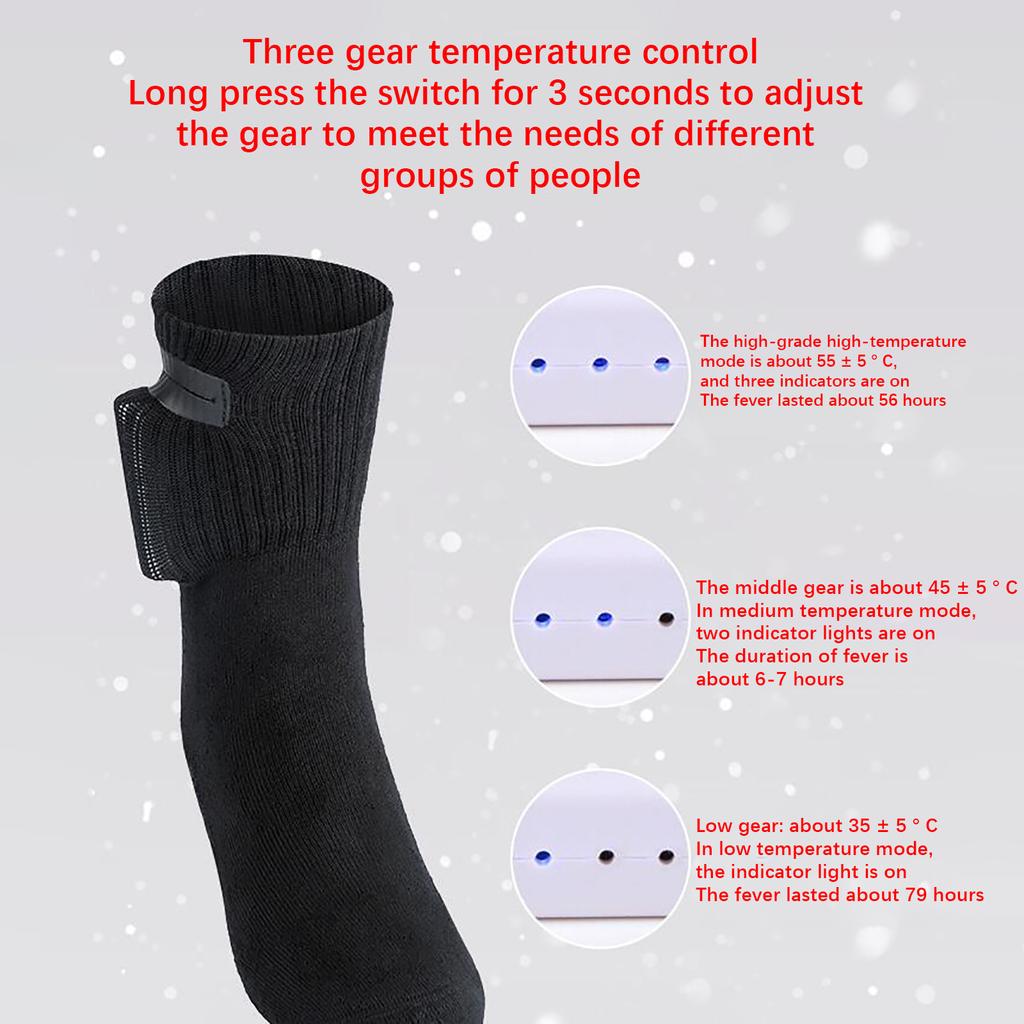 Перезаряжаемые теплые носки с литиевой батареей с регулировкой температуры