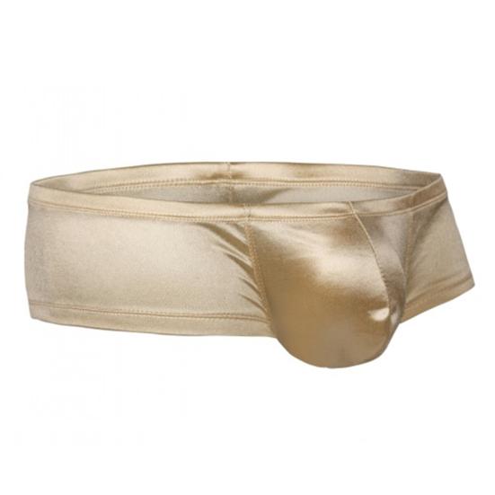 Men Solid Color Low Rise Sexy U Convex Bulge Pouch T-Back Thong Briefs