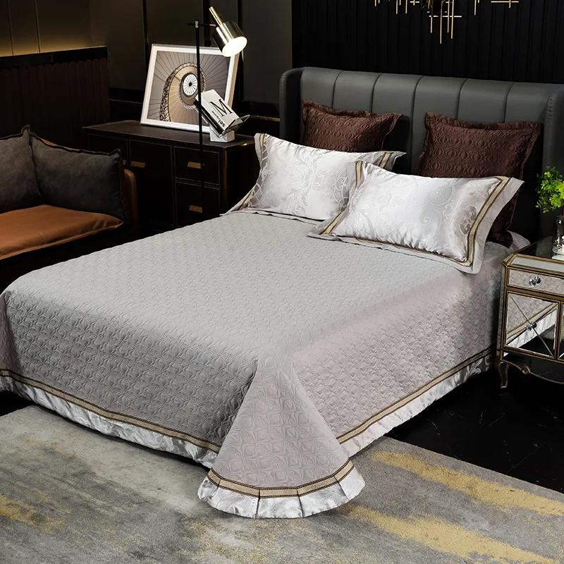 Европейский рельефный стеганый хлопковый стеганый хлопковый наматрасник цельный хлопковый утолщенный наматрасник двуспальный наматрасник комплект из 3 предметов