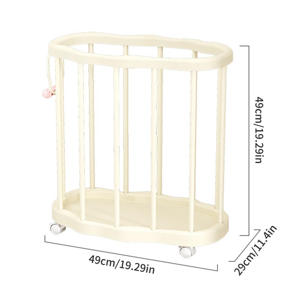 Plastic High Aesthetic Value, Light Luxury, Movable Dirty Clothes Basket, Home Yoga Mat Storage Basket, Bathroom Clothes Shelf