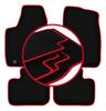 Велюровые коврики с красной окантовкой для: Dodge Charger LD купе (2011-2020)