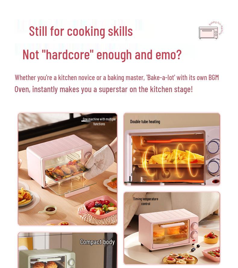 Мини-электрическая духовка Little Pig 12 л многофункциональная для выпечки тортов