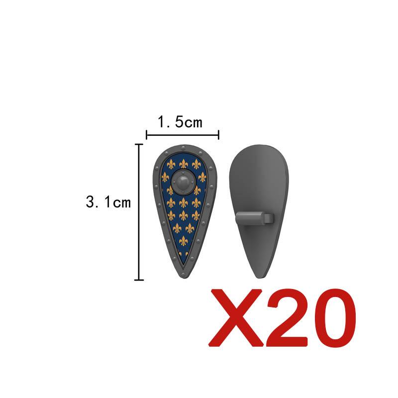 MOC Средневековые Строительные Блоки Персонаж Рыцарь Воин Набор Аксессуаров Шлем Наплечники Щит Лук Стрела Кирпич Подарок Игрушка X022