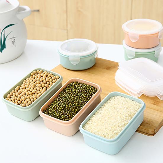 Round/Rectangle Kitchen Organizer Food Storage Container Seal Crisper Lunch Box