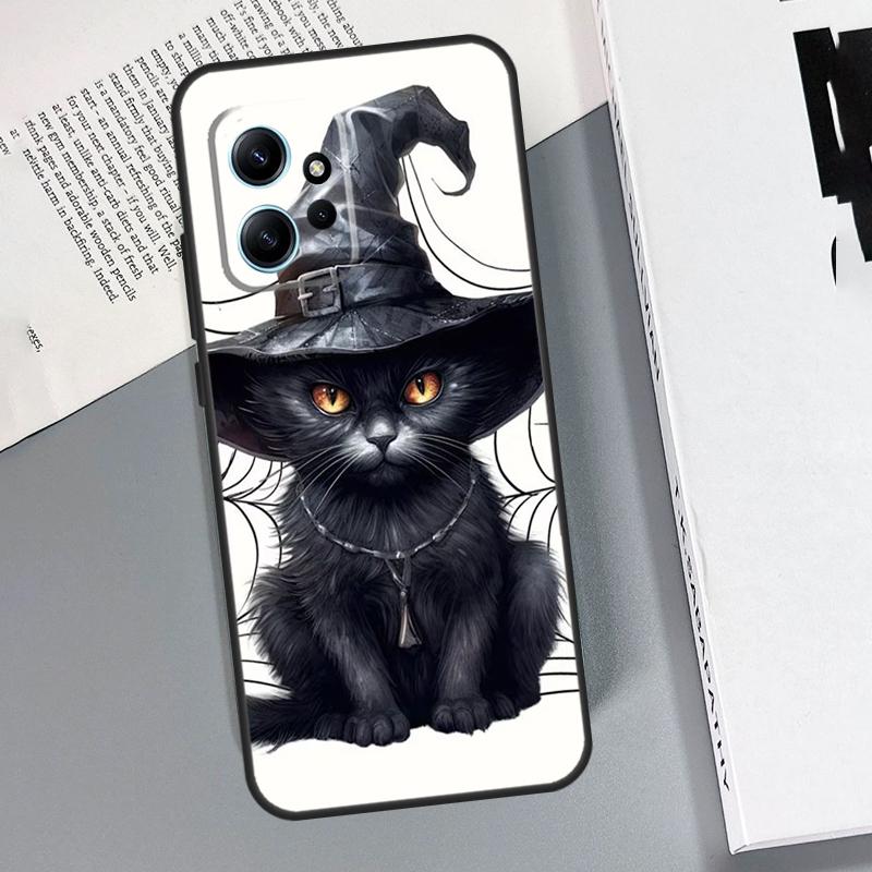 Чехол 'Черная кошка-ведьма' для Xiaomi Redmi Note 13 11 10 12 14 15 Pro Plus Чехол для Redmi 15 15C 14C 10C 13C 12C