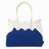 2486 2487 Small Washable Knit Material Tote Bag CJ Deli Ruful Fuji [Rootote] (248701 Blue)