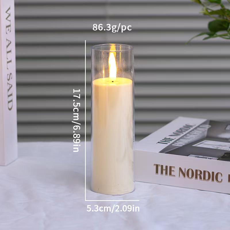 Acrylic LED Candle Atmosphere Light with Remote - Ideal for Romantic Birthday and Party Decorations.