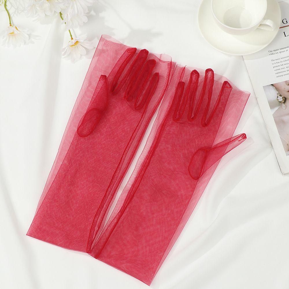 Аксессуары Вечерние выпускные Декор Свадебное платье Варежки Вечернее платье Тюль Перчатки Свадебные перчатки