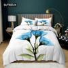 Morning Glory пододеяльник комплект постельного белья Queen King Size Blue Morning Glory 2/3 шт мягкий микрофибровый комплект постельного белья с цветочной тематикой пододеяльник