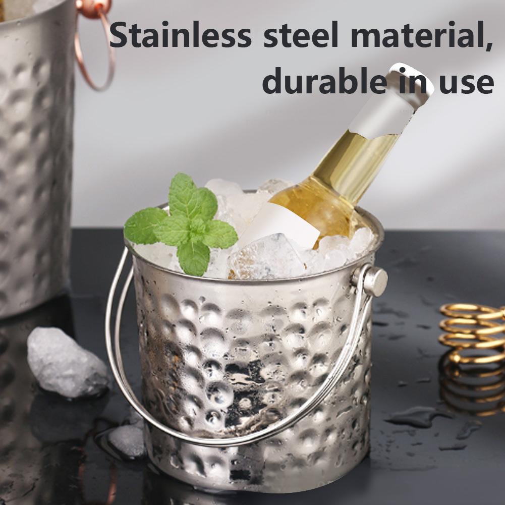 Контейнер для льда из нержавеющей стали 1 л, портативное ведро для шампанского с фильтром, принадлежности для домашнего бара