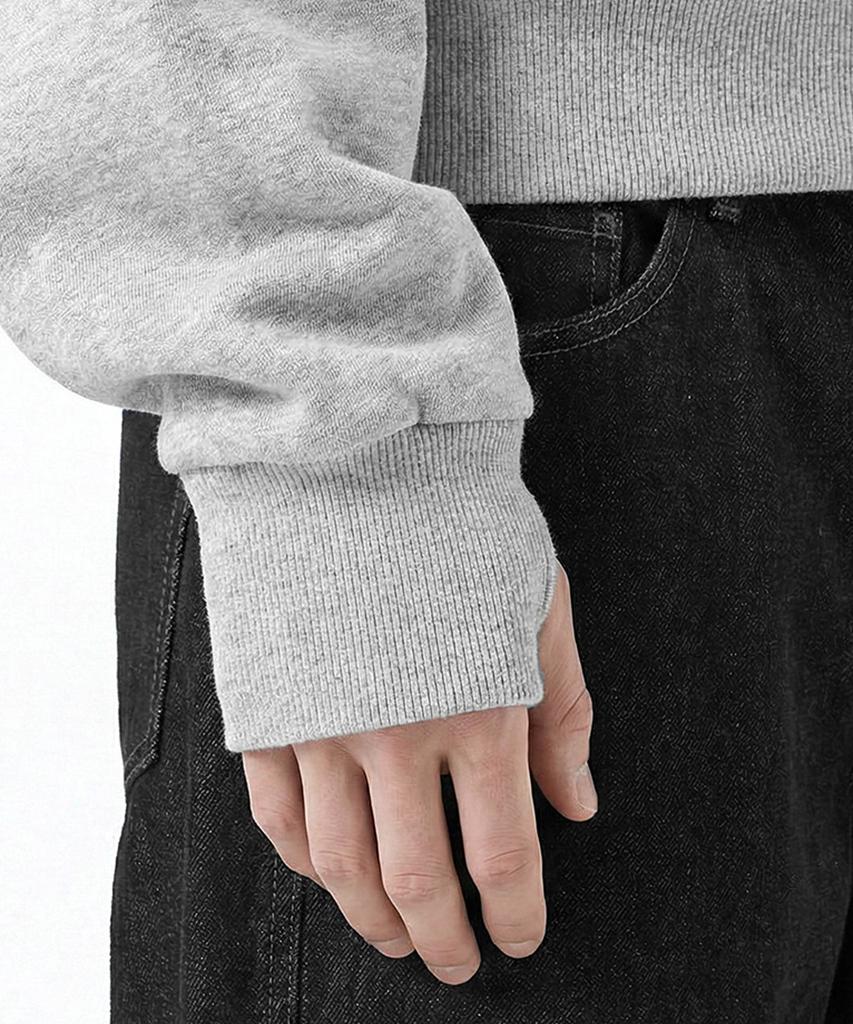 Худи с капюшоном Underoff Slim Crop с прорезями для пальцев на молнии Черный