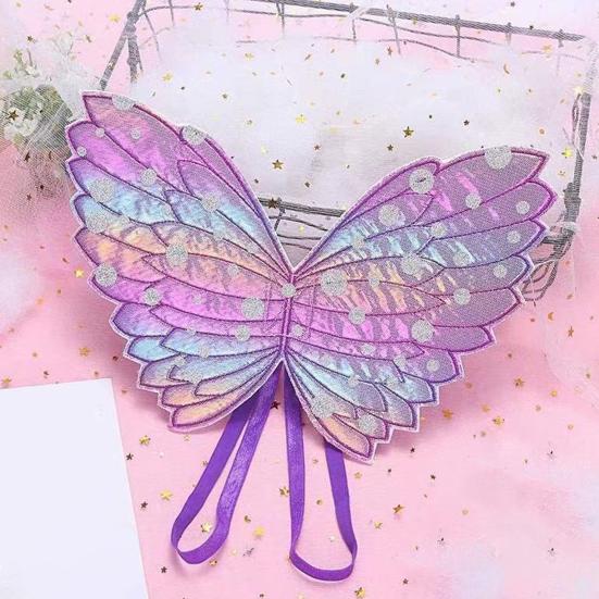 Градиентное крыло бабочки для девочек, крыло феи-принцессы, крыло бабочки, костюм для нарядного платья на день рождения, свадьбу, аксессуары для Хэллоуина для вечеринок, выступлений