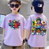 Children's T-shirt Boys Cute Cartoon Summer Short Sleeve Round Neck Loose Shirt
