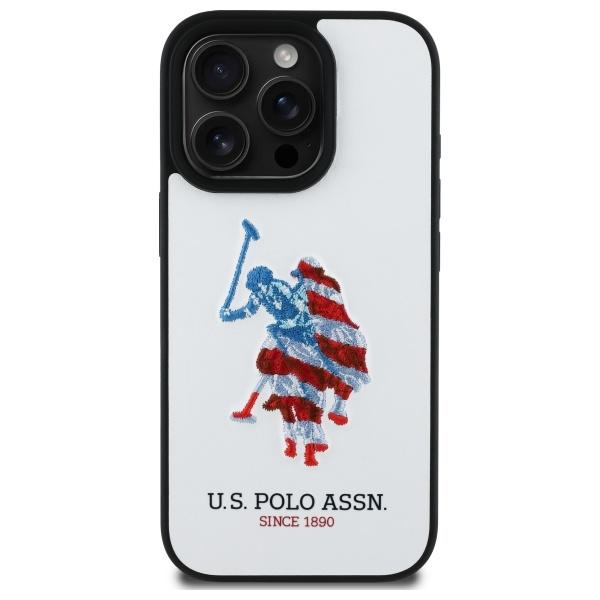 Us Polo Ushcp15Xpush Iphone 15 Pro Max   6,7 Biały/White Leather Big Dh American Flag