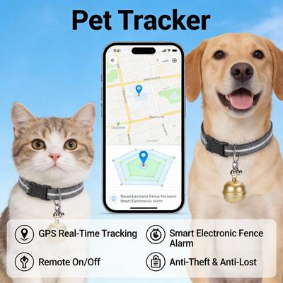 Умный GPS-трекер для домашних животных (собак и кошек) - Защита от кражи, Отслеживание местоположения в реальном времени и Водонепроницаемый дизайн (Безопасность питомцев 24/7)
